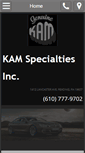 Mobile Screenshot of kamspecialtiesinc.com